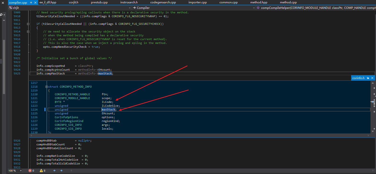 Compiler::compCompileHelper